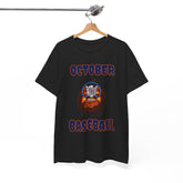 Spooky Season October Dodgers Baseball Tee Shirt - Unisex Heavy Cotton Casual Fit